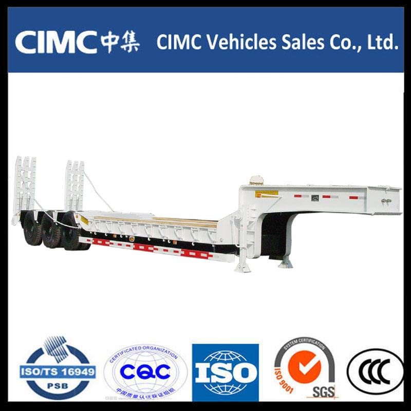 CIMC 3 trục 70 tấn giường thấp Semi Trailer